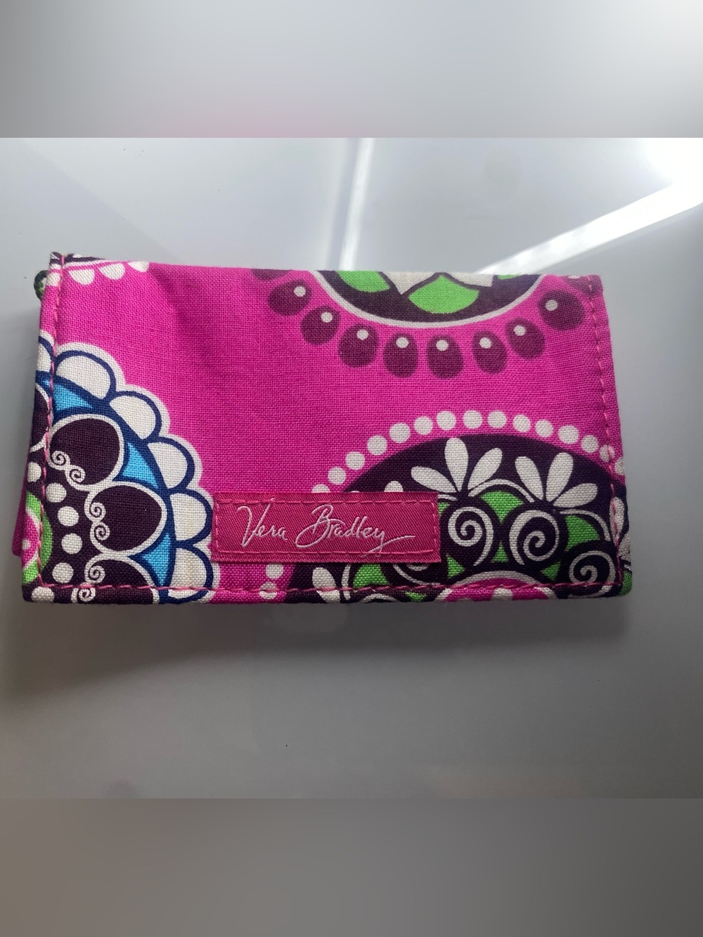 Vera Bradley Hot Pink Floral Medallion Wallet